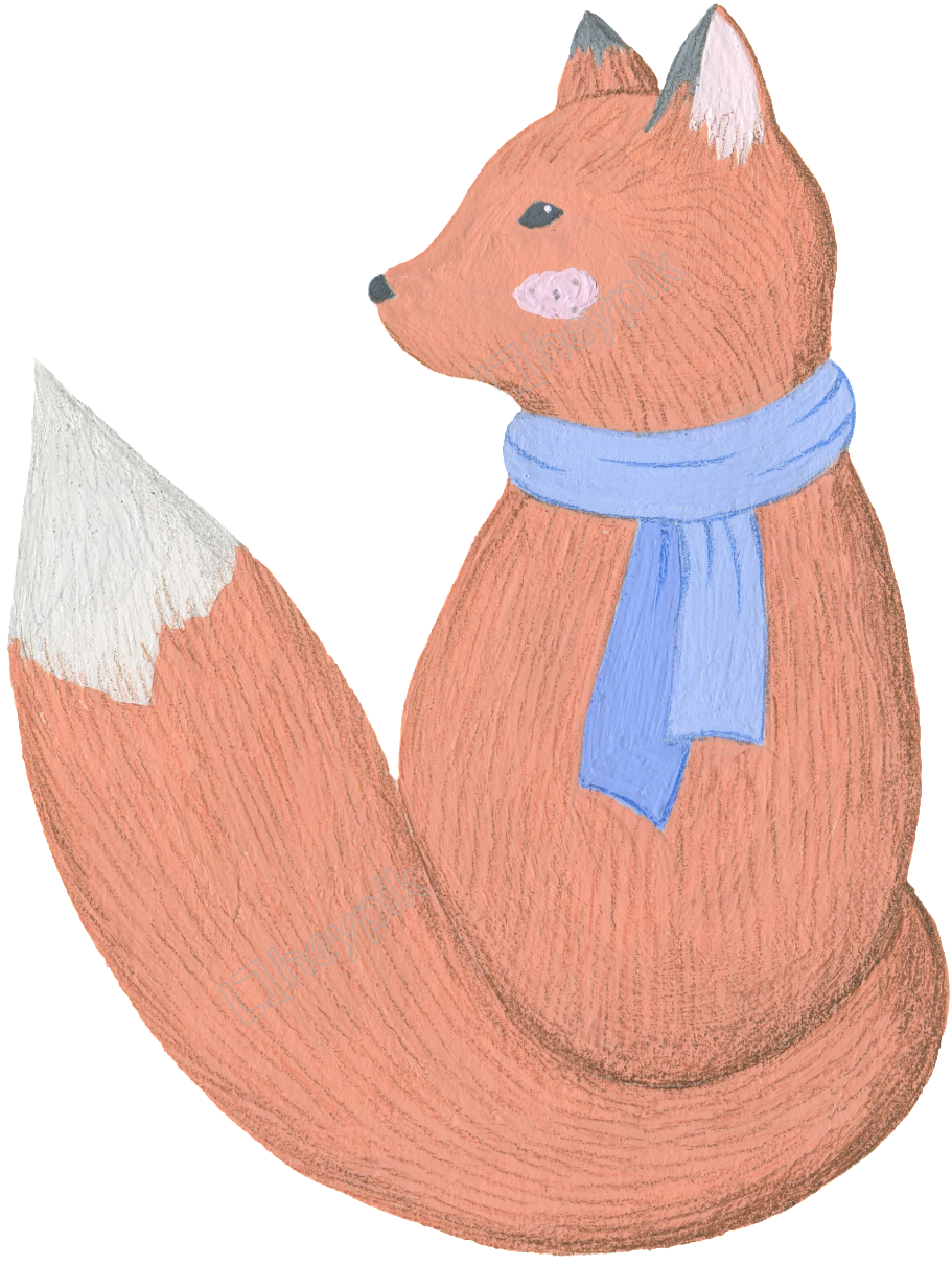 Stylish Squirrelin Blue Scarf