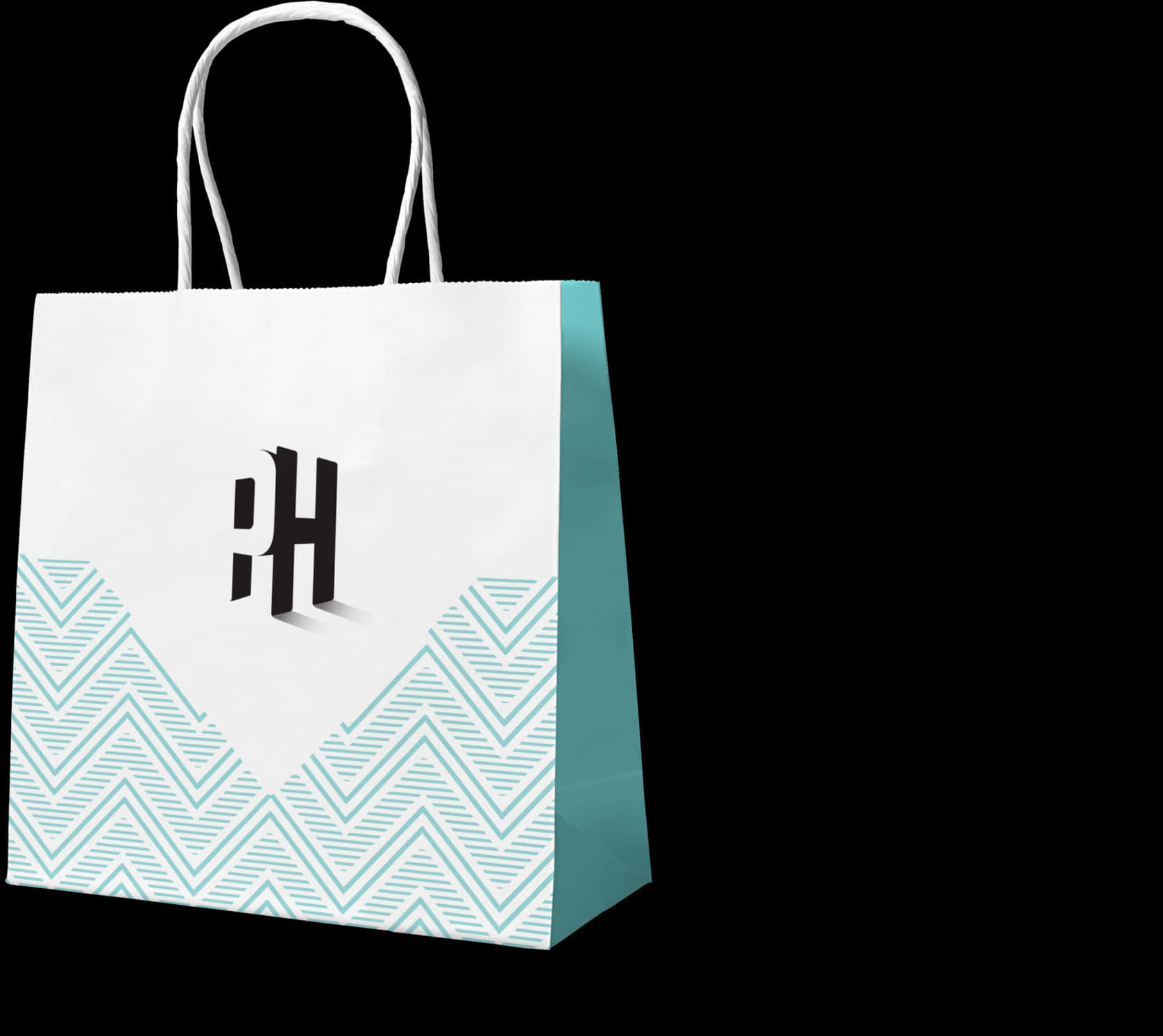 Stylish Tote Bagwith Geometric Designand Logo