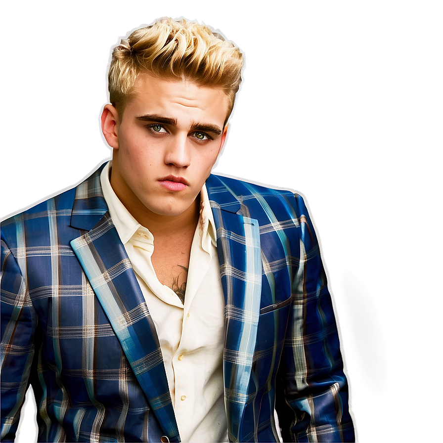 Stylish Young Manin Plaid Jacket PNG image with a transparent background, free high-resolution download