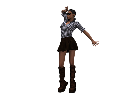 Stylish3 D Character Pose