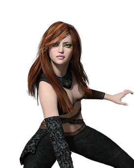 Stylish3 D Rendered Woman