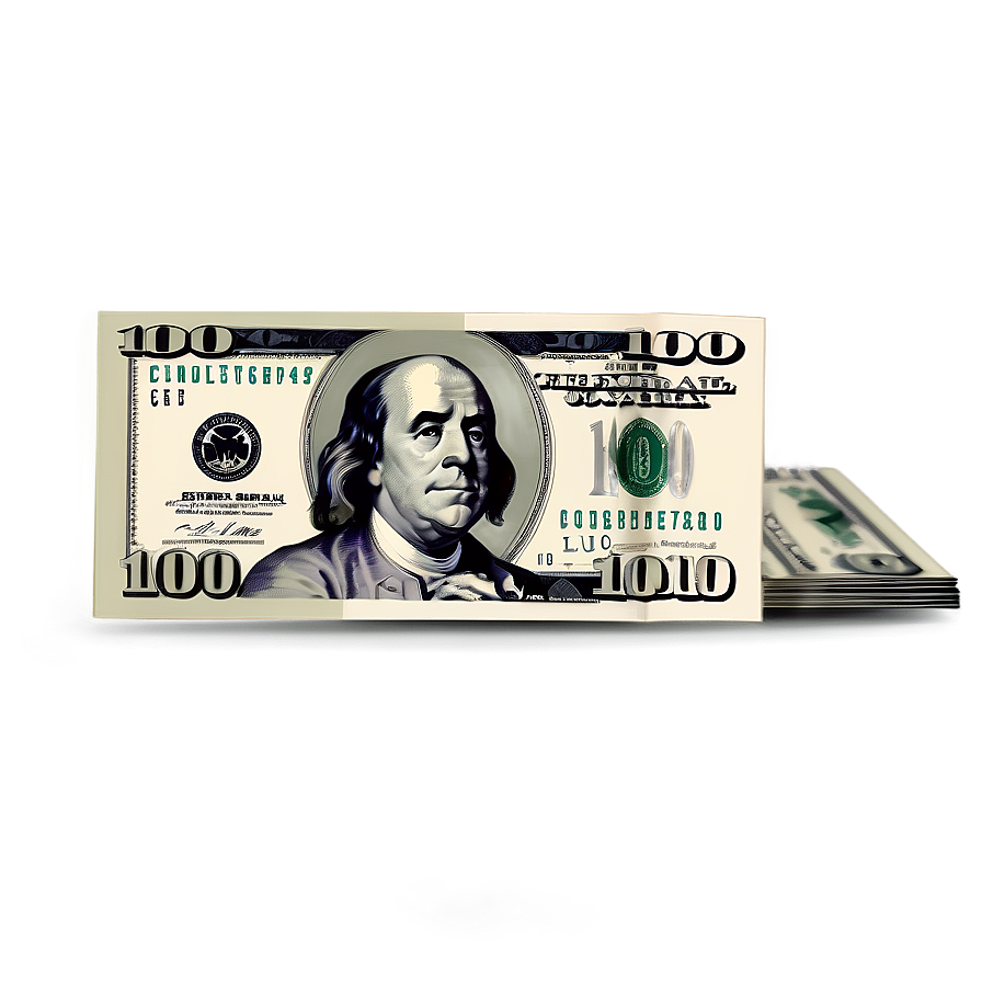 Stylized 100 Dollar Bill Art Png 05242024