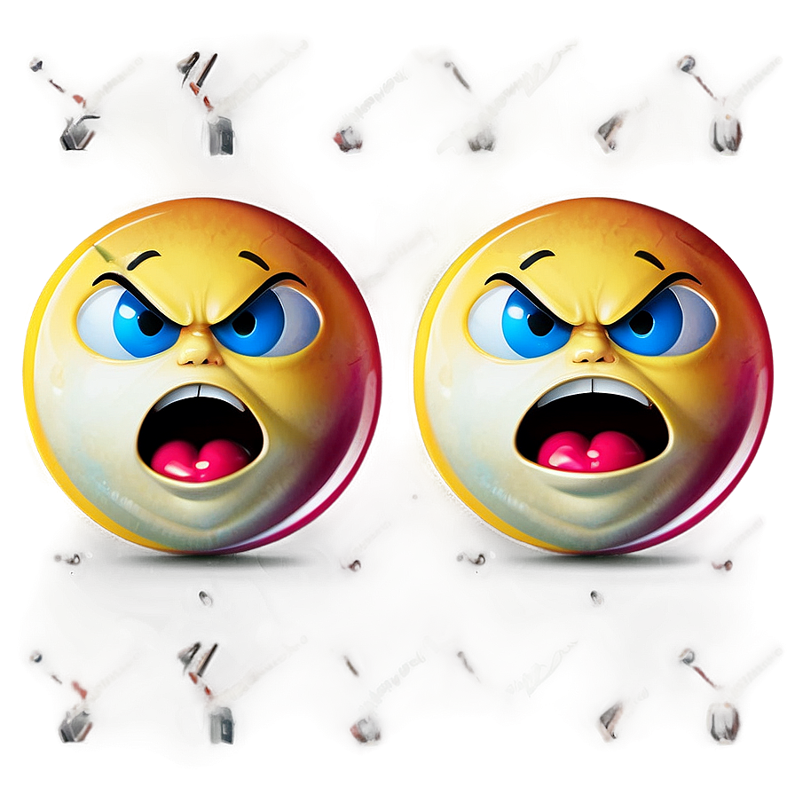 Stylized Angry Emoji Png Qqw1