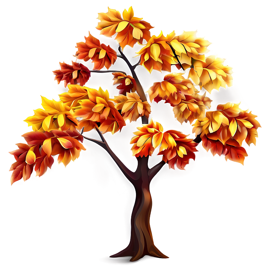 Stylized Autumn Tree Png 06122024