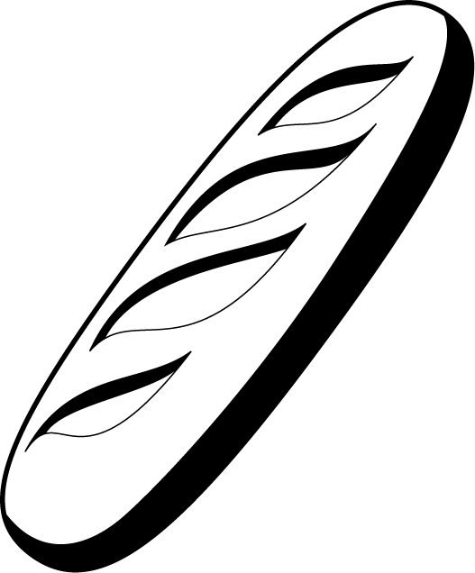 French Baguette Clip Art - French Food Coloring Pages, HD Png Download PNG with transparent background