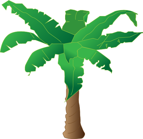 Stylized Banana Tree Illustration