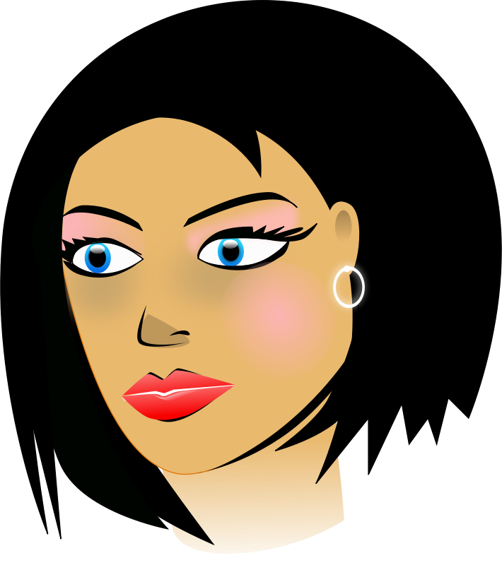 Stylized Beauty Portrait PNG image with a transparent background, free high-resolution download