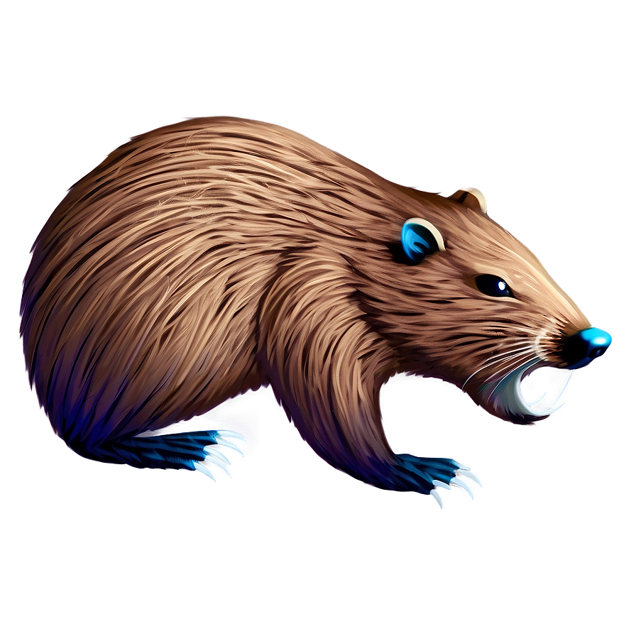 Stylized Beaver Artwork Png 96