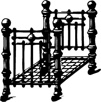 Stylized Bedroom Balcony Illustration PNG with transparent background