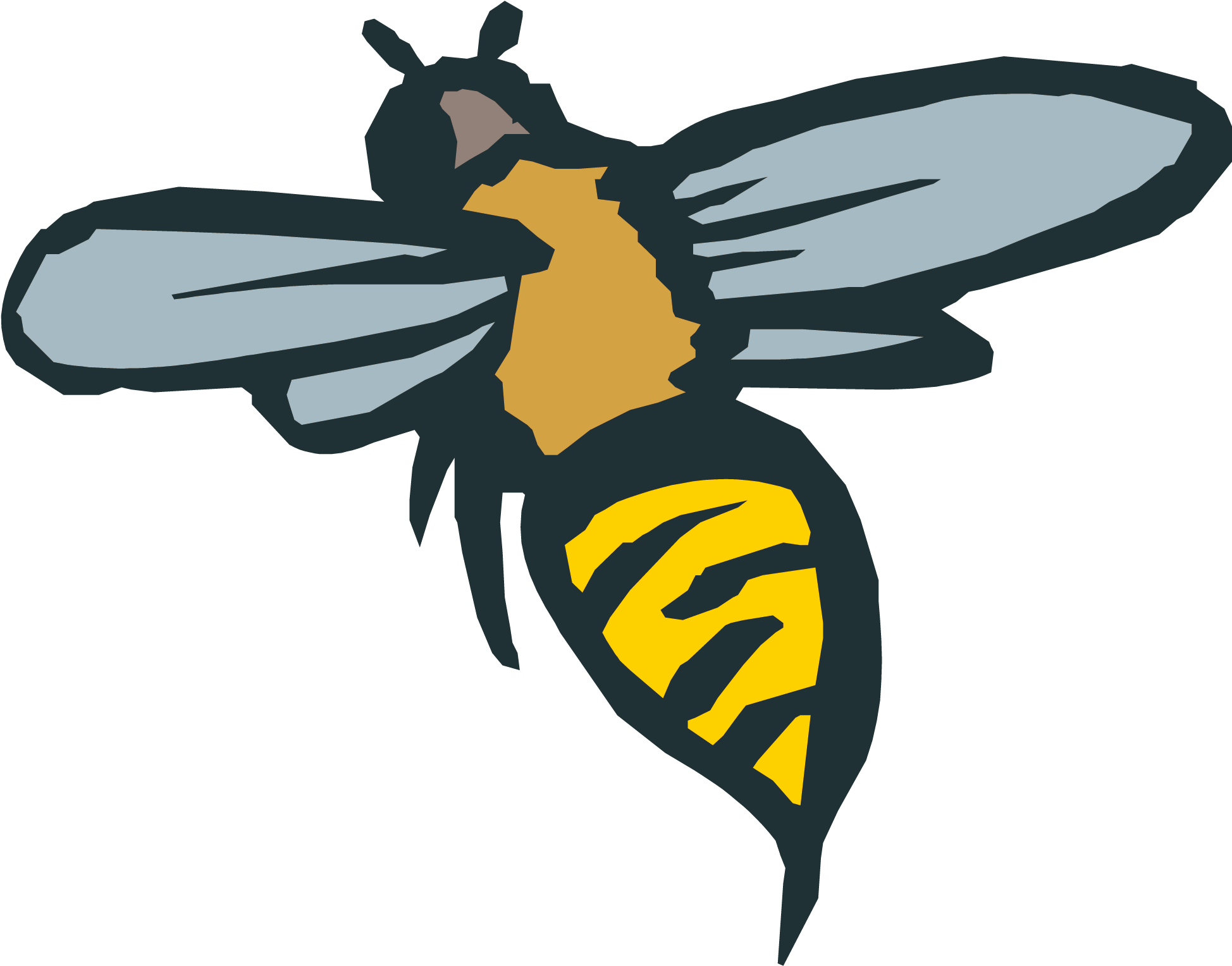 Stylized Bee Clipart