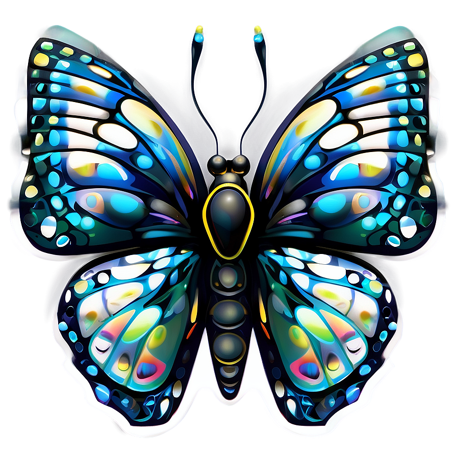 Stylized Black Butterfly Png Tnb85