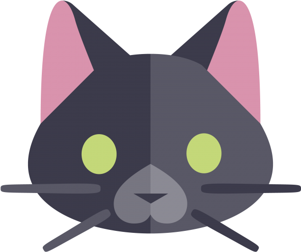 Stylized Black Cat Graphic