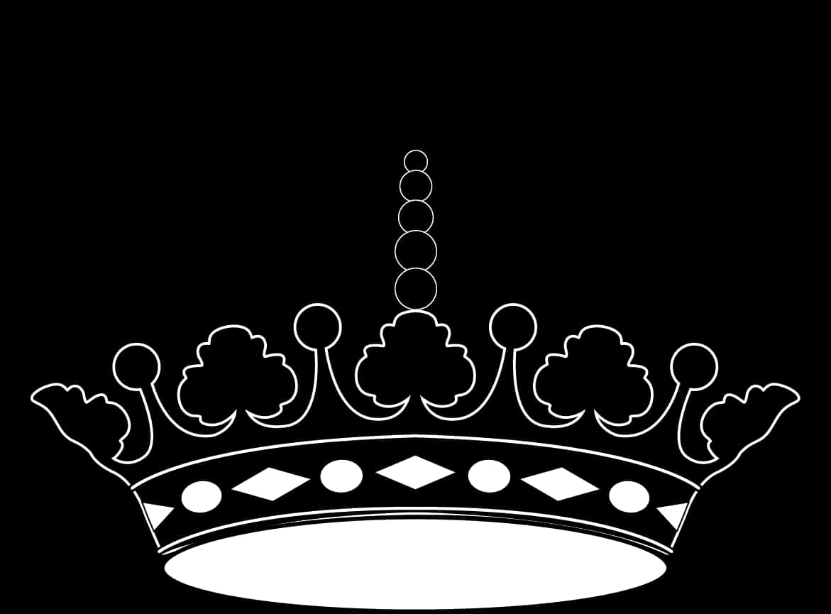 Stylized Black Crown Graphic