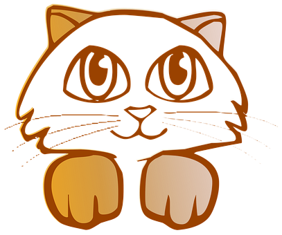 Stylized Black Kitten Illustration PNG with transparent background