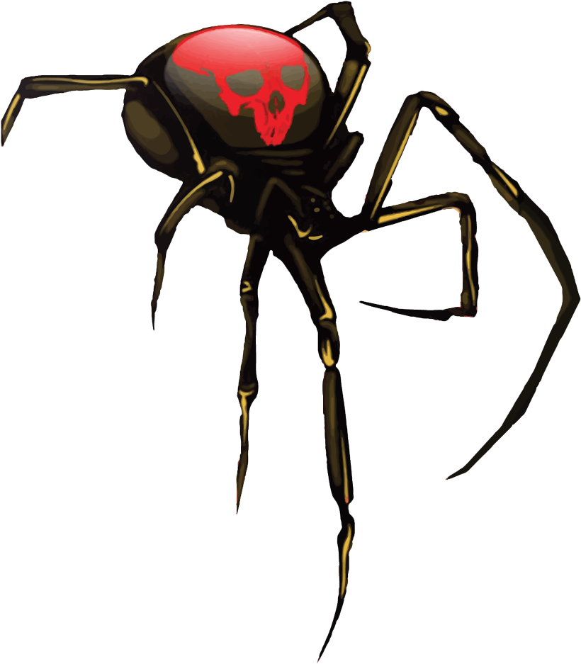 Stylized Black Widow Spider