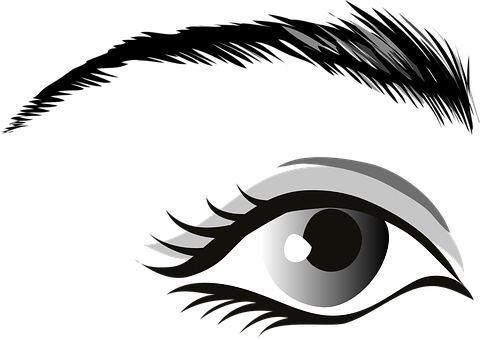 Stylized Blackand White Eye PNG with transparent background