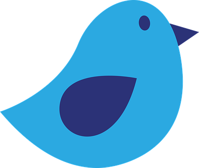 Stylized Blue Bird Graphic