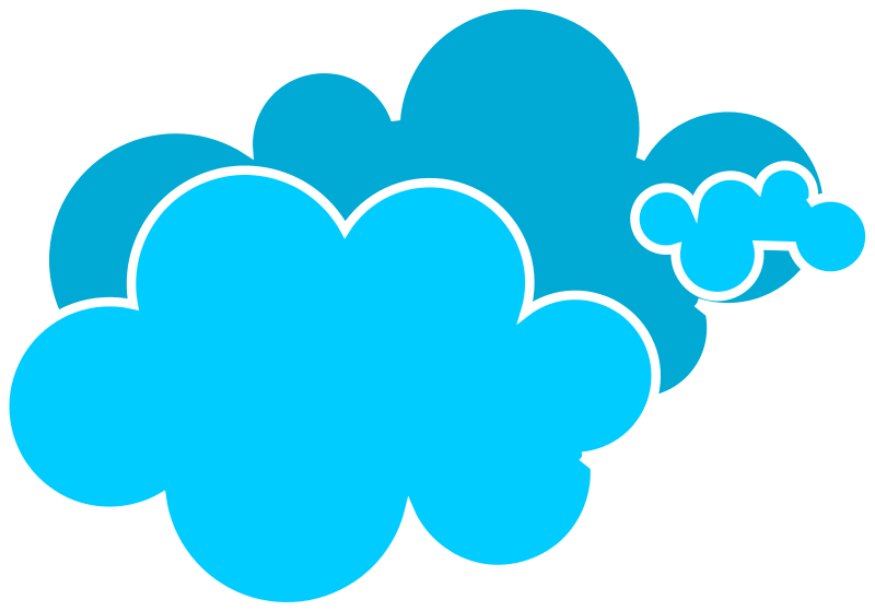 Stylized Blue Clouds Vector