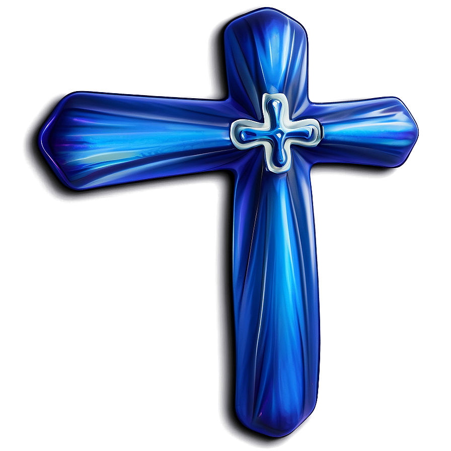 Stylized Blue Cross Feature Png 06292024