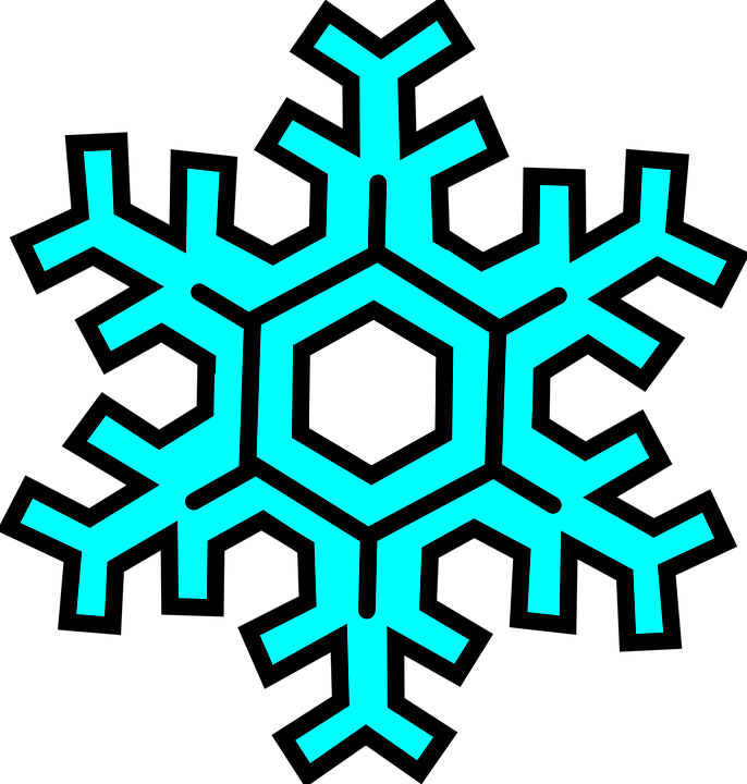 Stylized Blue Snowflake Graphic