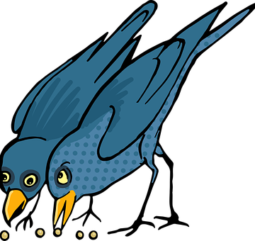 Stylized Blue Swift Illustration