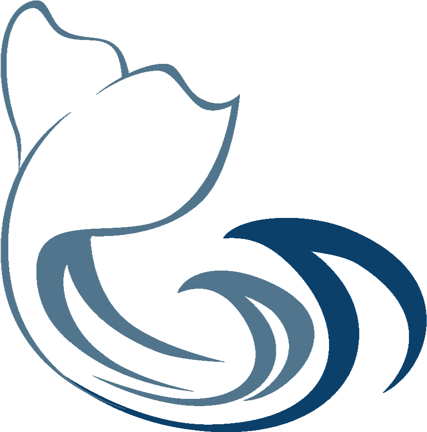 Stylized Blue Whale Clipart