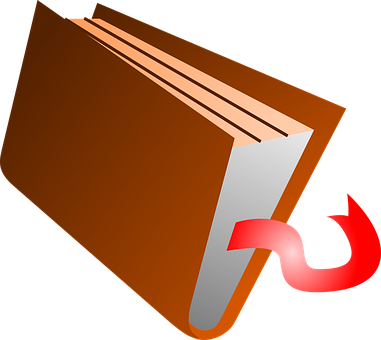 Stylized Book Graphicwith Bookmark PNG with transparent background