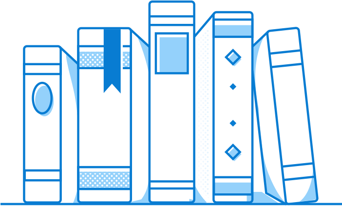 Stylized book spines graphic PNG image with a transparent background, free high-resolution download