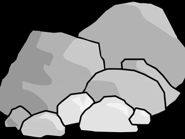 Stylized Boulder Illustration PNG with transparent background