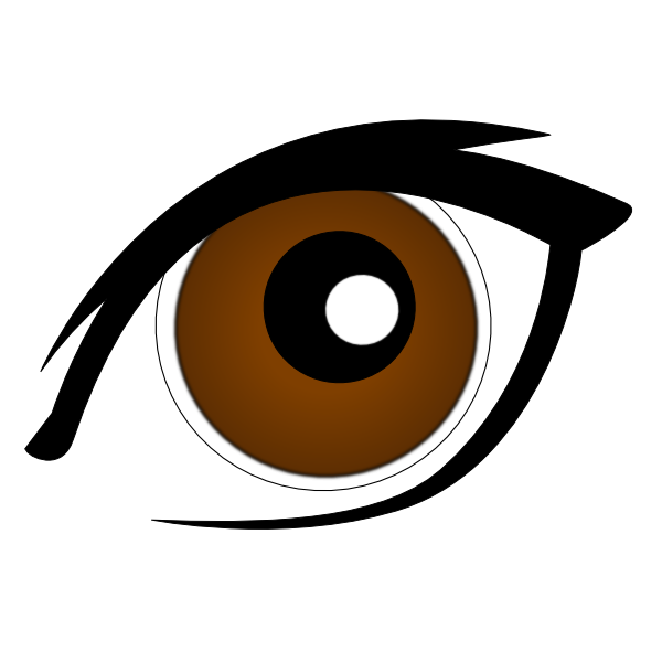 Stylized Brown Eye Clipart