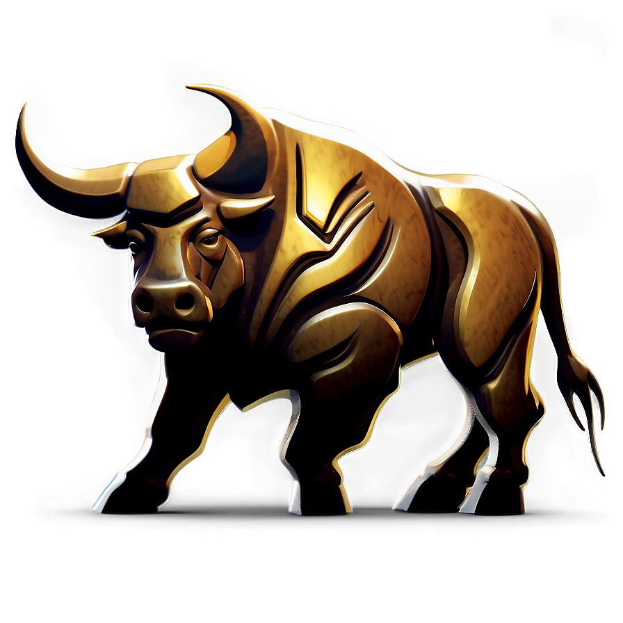 Stylized Bull Design Png 05242024