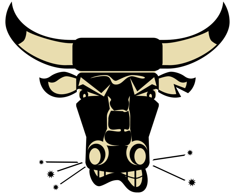 Stylized Bull Graphic PNG with transparent background