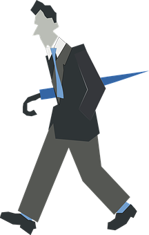 Stylized Businessman Walking