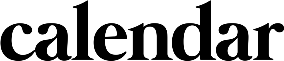 Stylized Calendar Text Logo PNG image with a transparent background, free high-resolution download