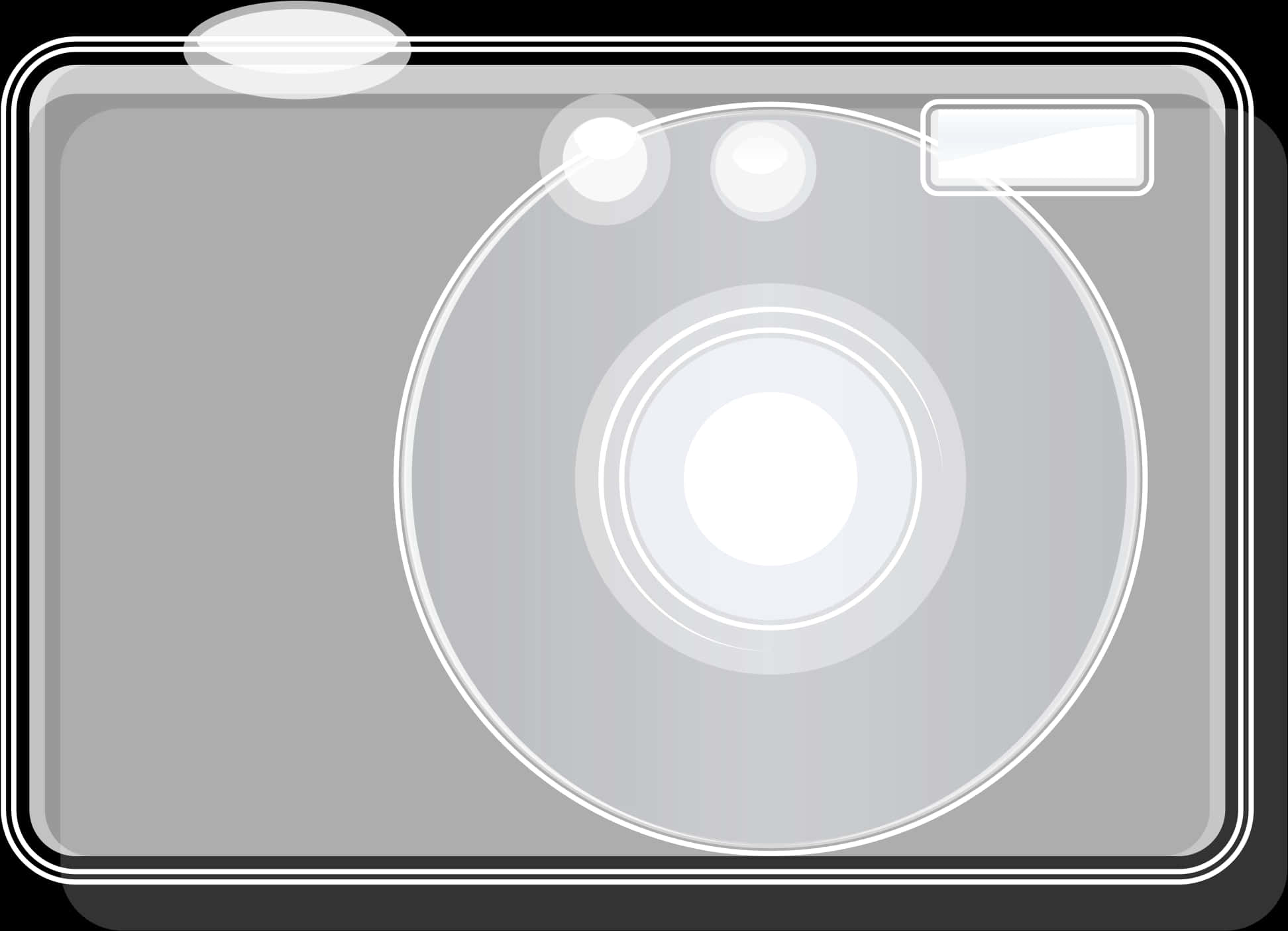 Stylized Camera Icon PNG with transparent background