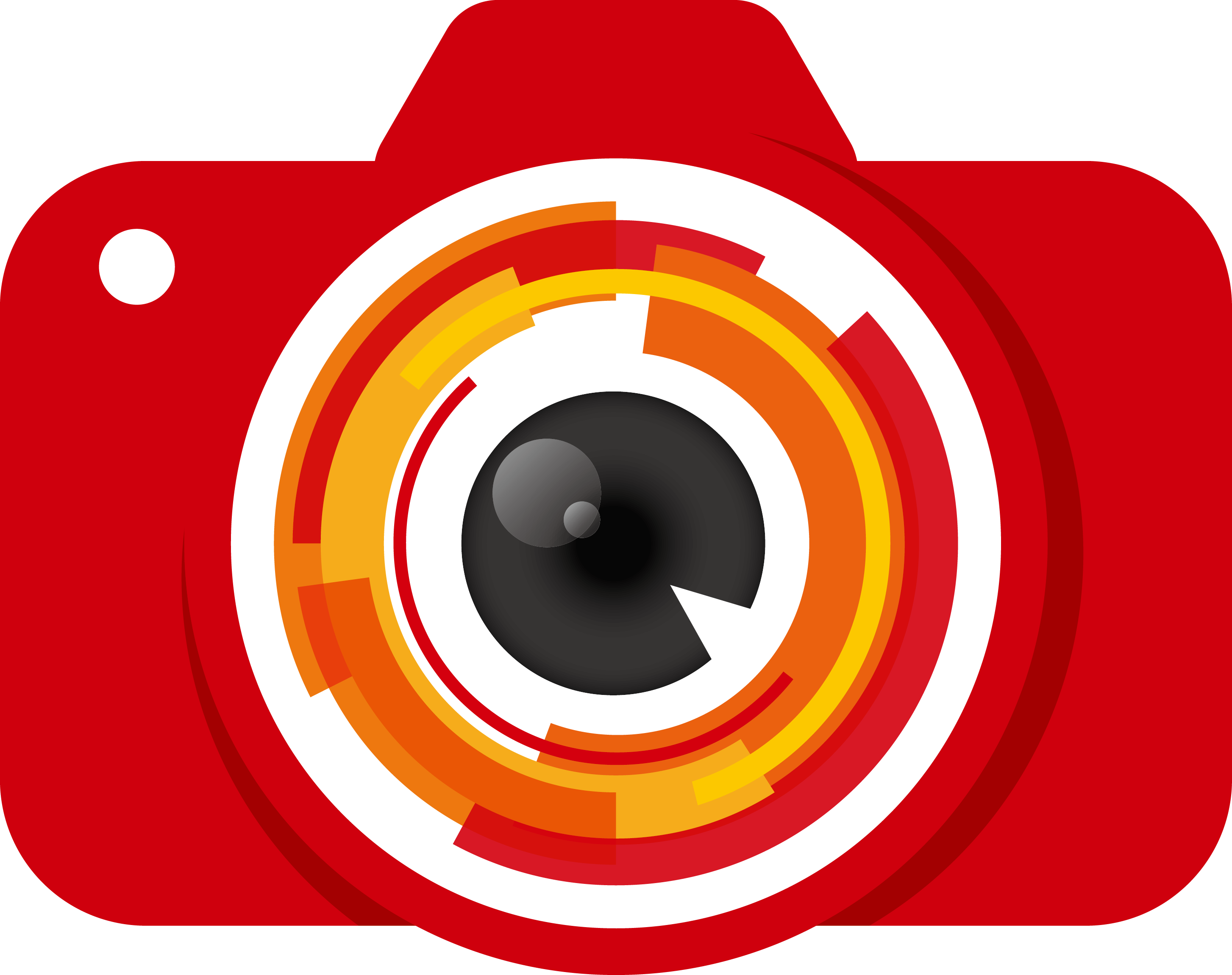 Stylized Camera Lens Graphic PNG with transparent background