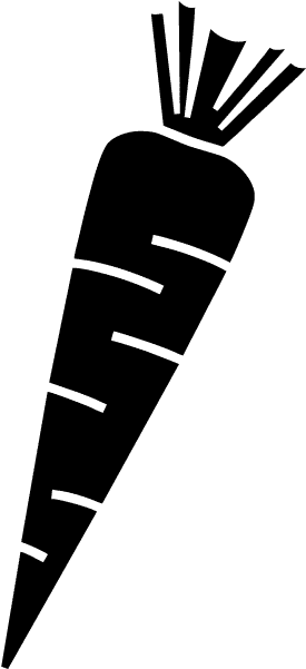 Stylized Carrot Graphic PNG with transparent background