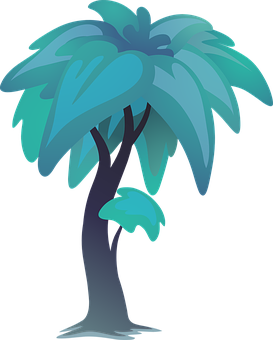 Stylized Cartoon Palm Tree