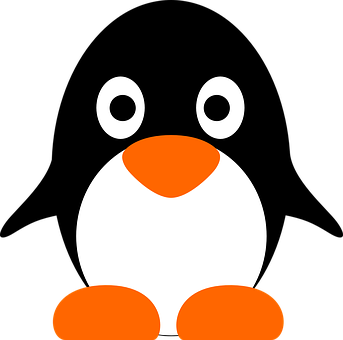 Stylized Cartoon Penguin Graphic