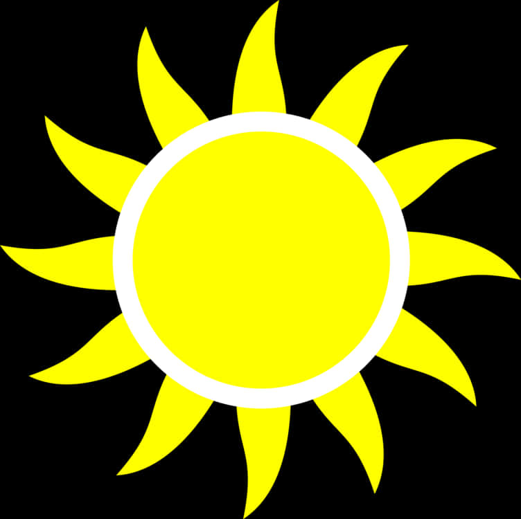 Stylized Cartoon Sun Graphic