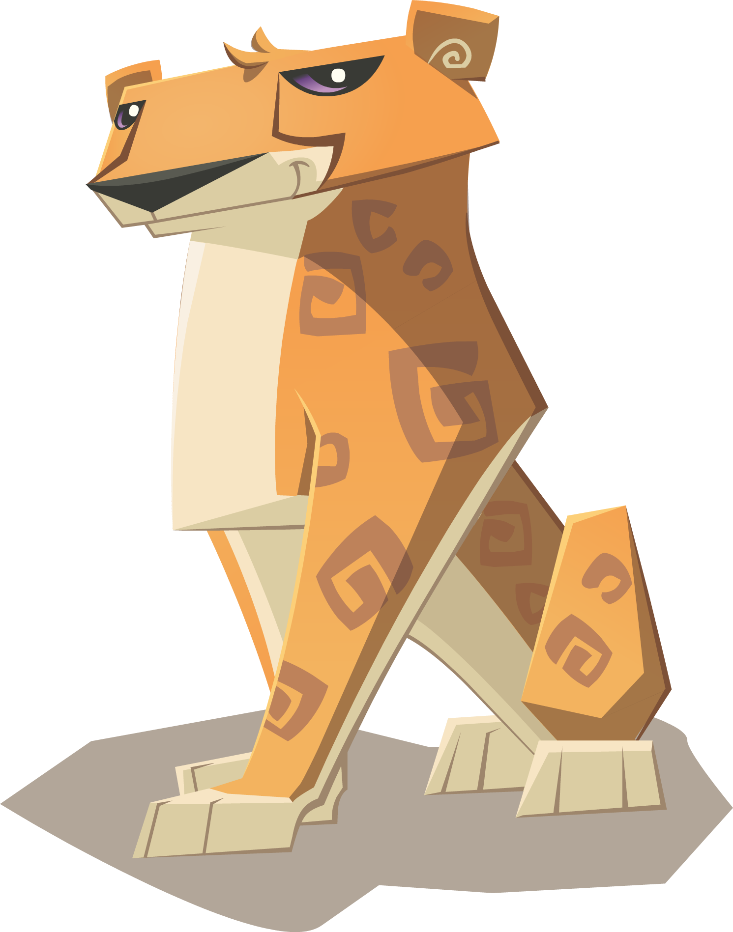 Stylized Cartoon Tiger Standing