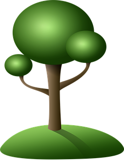 Stylized Cartoon Tree Graphic