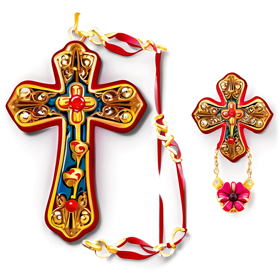 Stylized Catholic Cross Representation Png Viu8