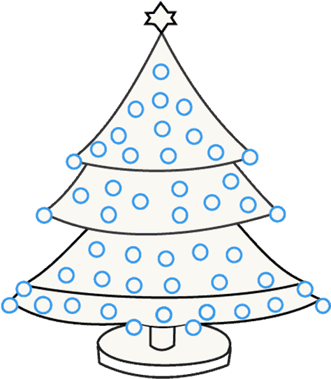 How To Draw Christmas Tree - School Drawing Christmas Tree, HD Png Download PNG with transparent background