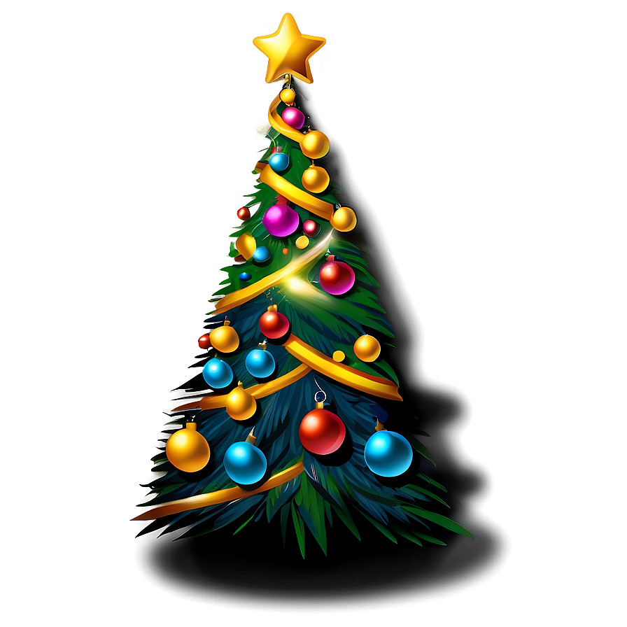 Stylized Christmas Tree Illustration Png 58