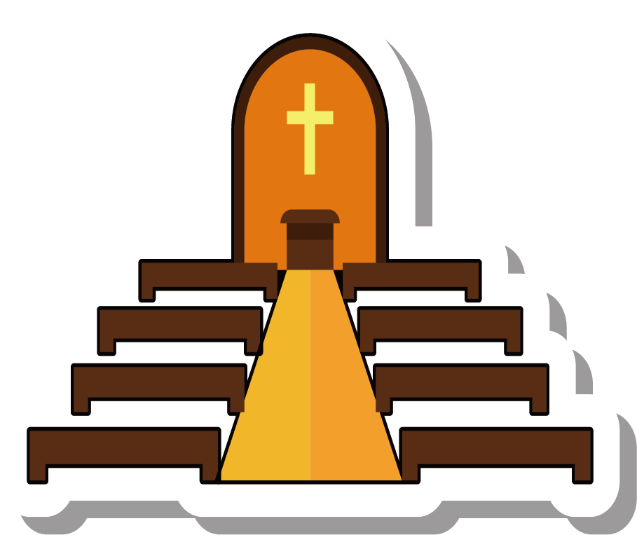 Stylized Church Entrance Clipart