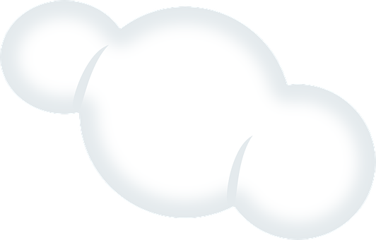 Stylized Cloud Graphic PNG with transparent background