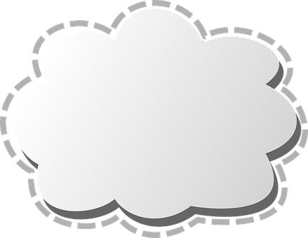 Stylized Cloud Icon PNG with transparent background
