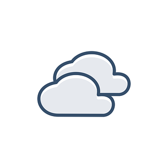 Stylized Cloud Icon PNG with transparent background