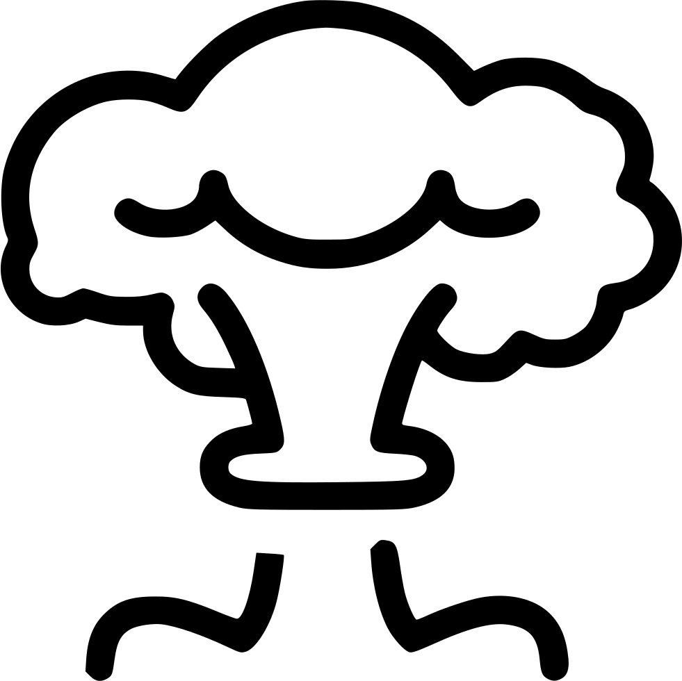 Mushroom Cloud - Nuclear Vector Vector Icon Mushroom Cloud Clipart, HD Png Download PNG with transparent background
